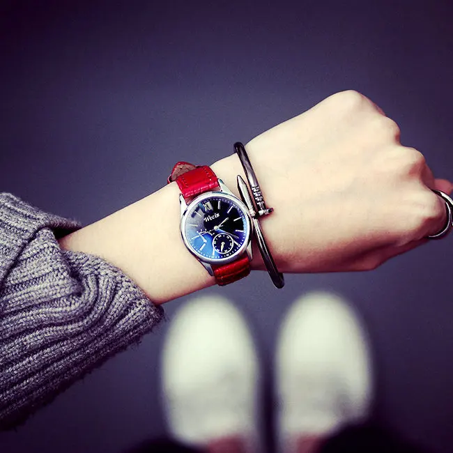 Классические изысканные Ретро ЖЕНСКИЕ НАРЯДНЫЕ повседневные часы Blue Ray дамские