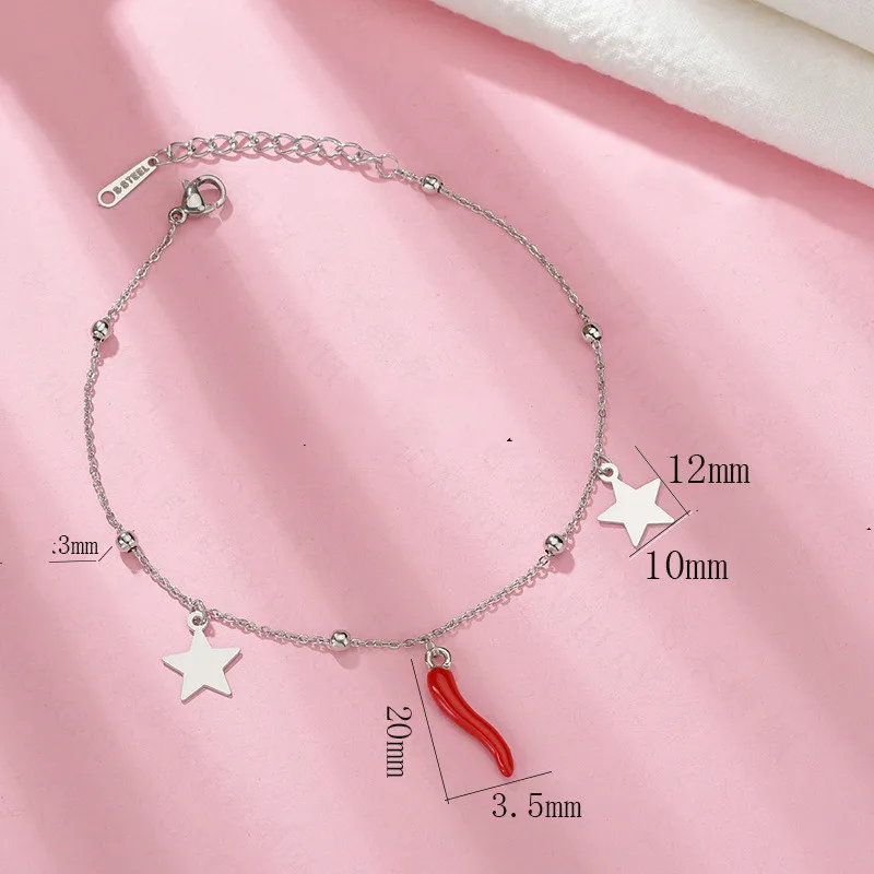 Изящный женский браслет для девочек простой из нержавеющей стали с маленьким