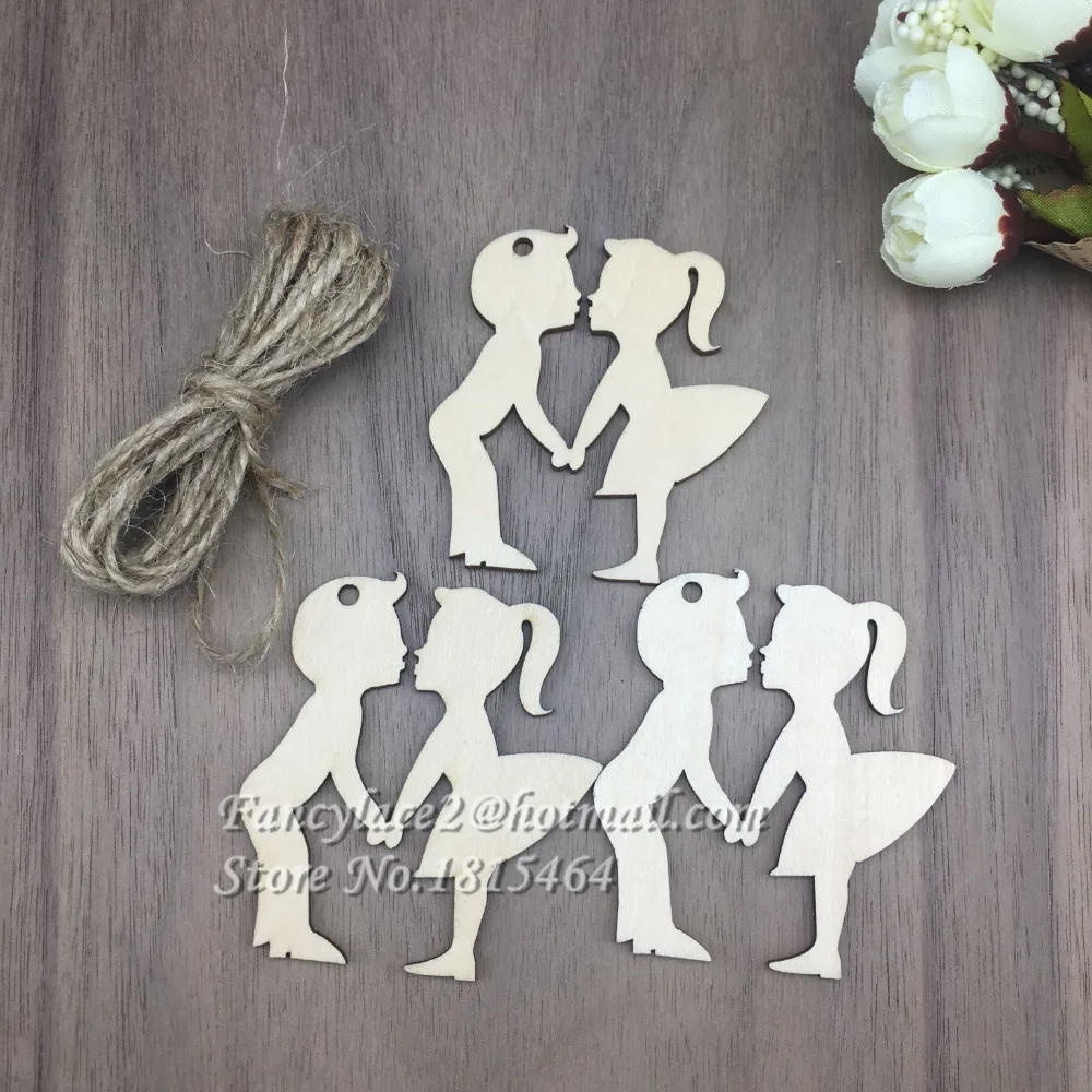 60 шт. деревянные поздравительные открытки для мальчиков и девочек украшение на