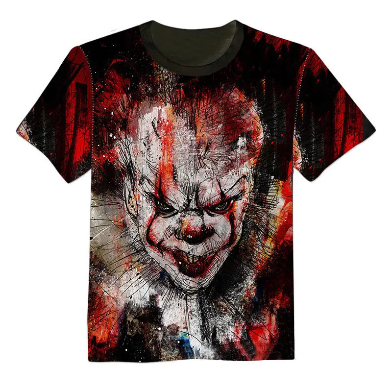 style6 Новая футболка с 3D принтом Стивен Кинг это фильм Pennywise ужас клоун для мужчин и женщин - Цвет: style6