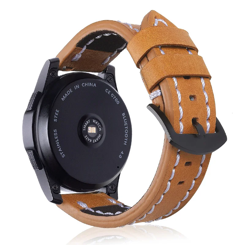 Laforuta gear S3 Frontier ремешок для samsung Galaxy Watch 46 мм S 3 Slassic 22 мм кожаный браслет на запястье Ретро винтажный ремень
