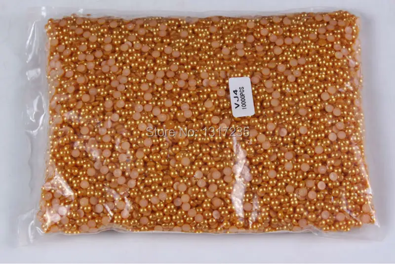10000 шт./упак. половинки Pearls4mm жемчуг 3D стразы украшение для ногтей оптом ShippingJT047