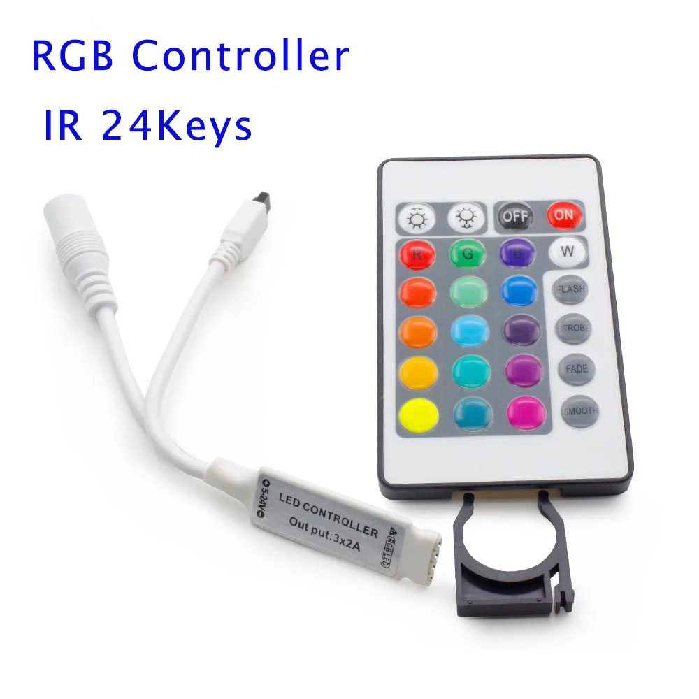 Беспроводной контроллер RGB 24 клавиши ИК пульт дистанционного управления вход