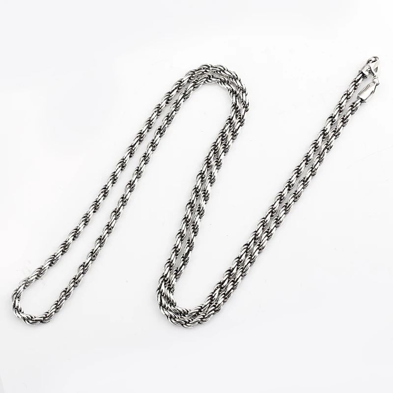 Винтажное ожерелье из серебра 100% пробы с витой веревкой|necklace silver necklace|authentic