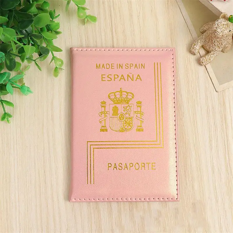 Pink Высокое качество Espana Дорожный Чехол для паспорта защитный чехол для Испании путешествия Бизнес Бумажник Защитный чехол для паспорта - Цвет: Pink