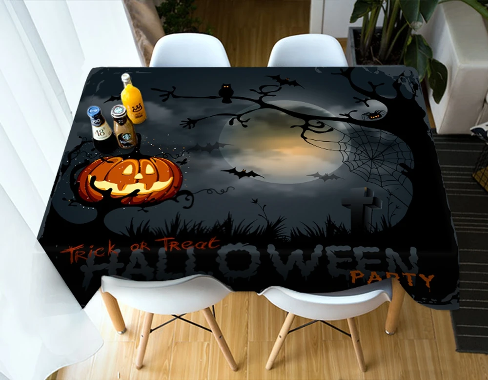 Хэллоуин ужас Ночная скатерть фабричная розетка подарок украшение дома | Дом и