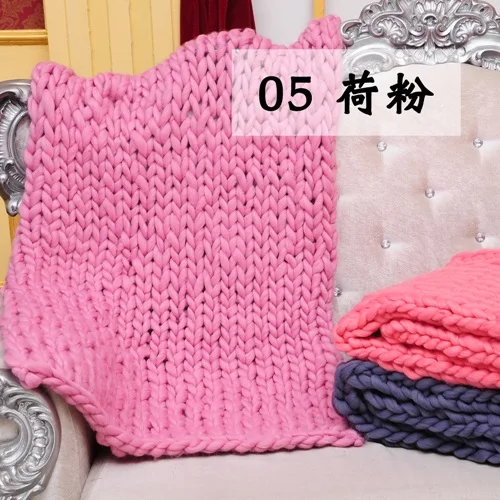 as picture Вязаное двустороннее одеяло большого размера розового цвета 120x150 см - Цвет: as picture