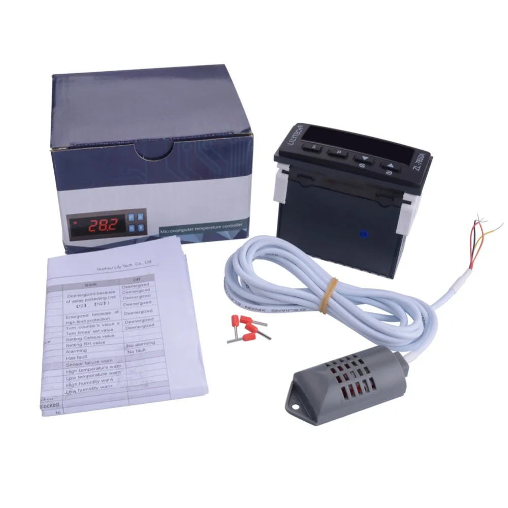 ZL-7850A 100-240VAC lcd температуры и влажности двойной дисплей инкубатор контроллер цифровой термостат для яичного инкубатора