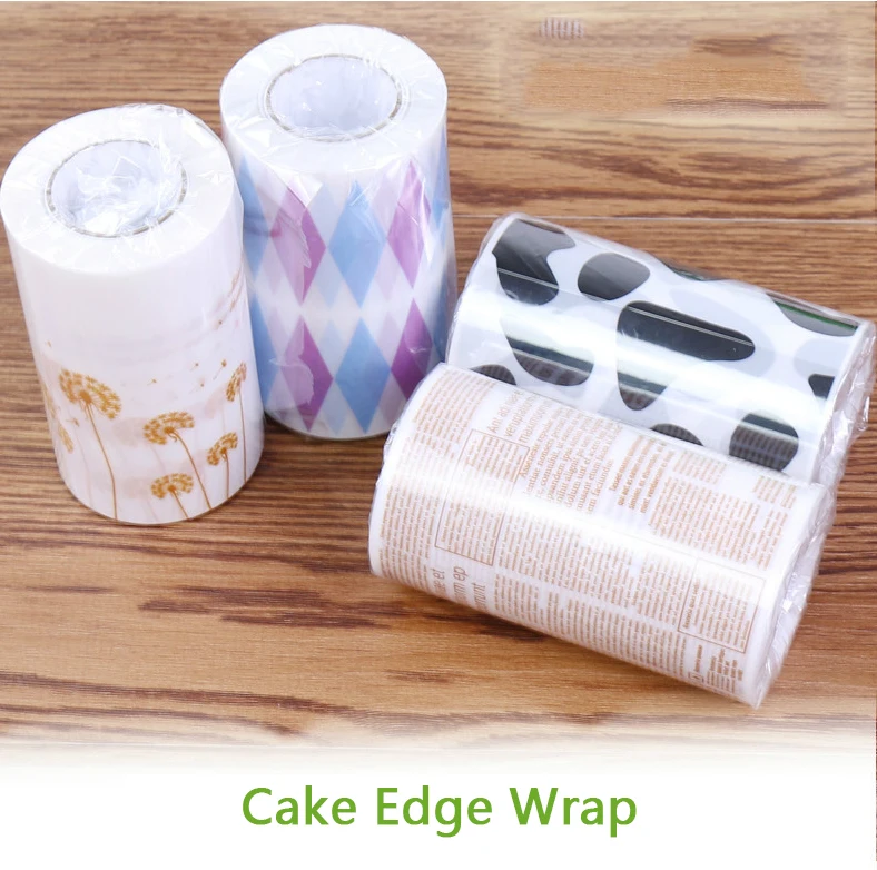 1 руллон Прозрачный Ясно мусс окружающий край Обёрточная бумага лента выпечки