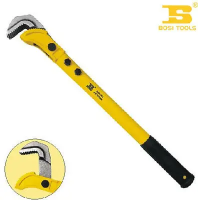 

450mm 18-Inch Adjustable Quick Pipe Wrench with Aluminum Alloy Handle