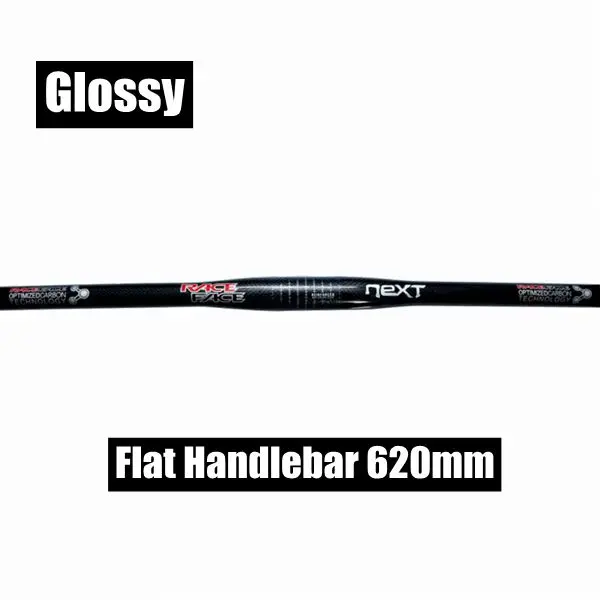 Glossy Flat 620MM Гоночный лицевой Next глянцевый 3K углеродный руль плоский/подъемный велосипедный Руль Горный велосипед 31,8*600/620/640/660/680/700/720/740/760/мм - Цвет: Glossy Flat 620MM