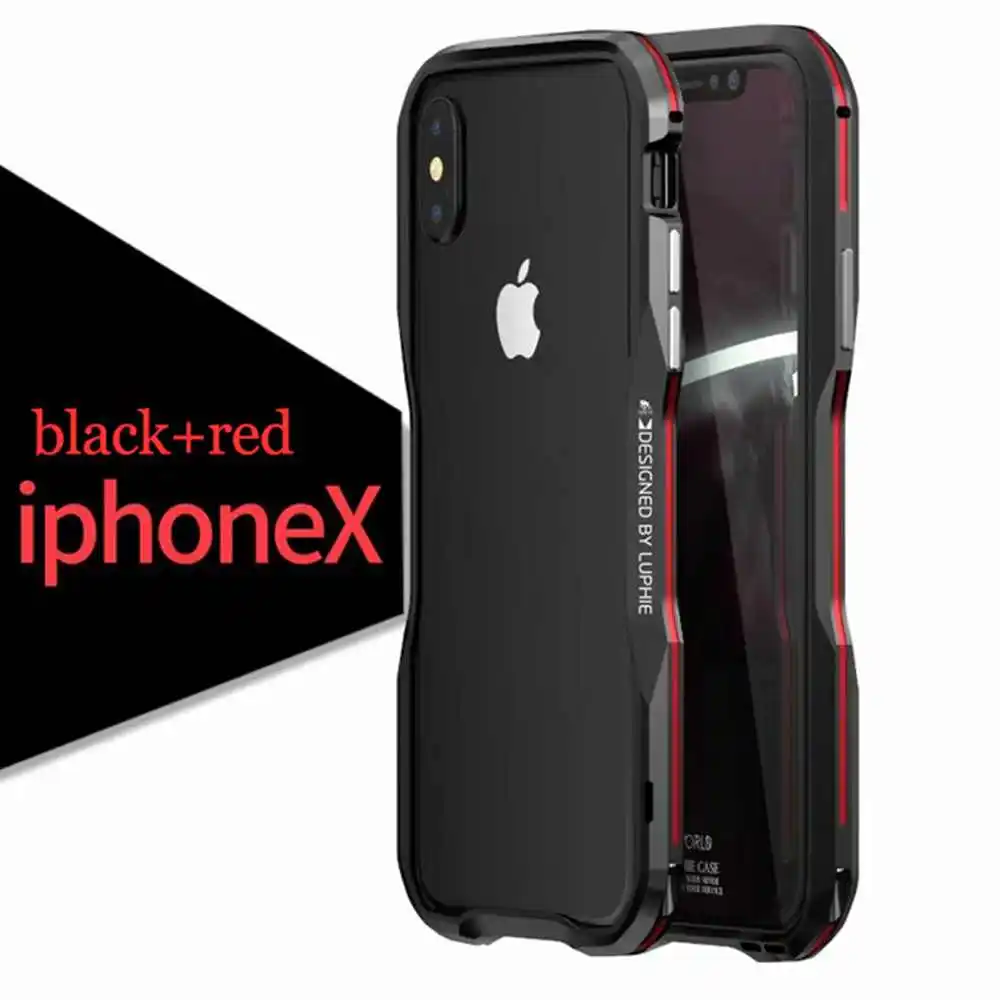 New High Quality Luxury Original Aluminum Metal Bumper For iphone X Case Frame With Button iphoneX Back Cover Border |