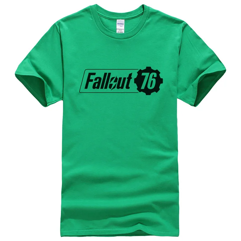 green Игра Fallout 76 Футболка мужская повседневная Летняя футболка с короткими рукавами футболки из хлопка футболки высокого качества T267 - Цвет: green