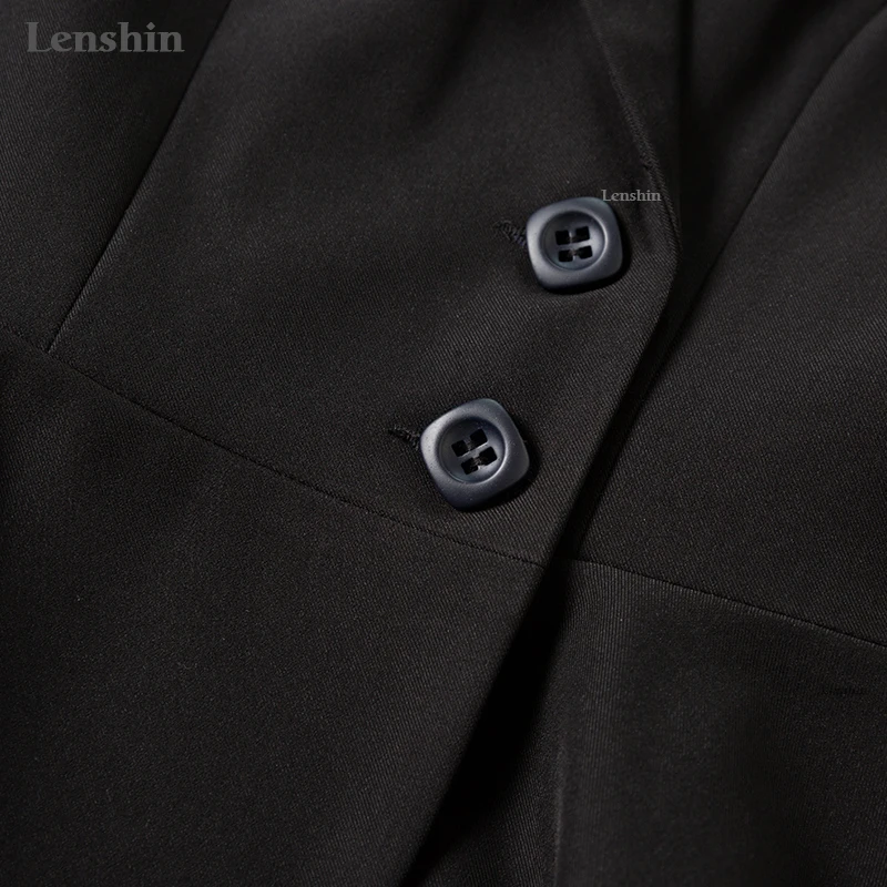 Lenshin, комплект из 2 предметов, высококачественный Деловой брючный костюм, Блейзер, Офисная женская униформа, дизайн, Женский деловой красный пиджак и штаны, рабочая одежда
