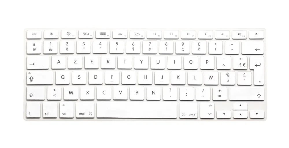 ЕС Французский клавиатура azerty обложки клавиатура чехол для Macbook 1" 15" с Название модели A1286, A1502, A1425, A1398, A1314 и т. д