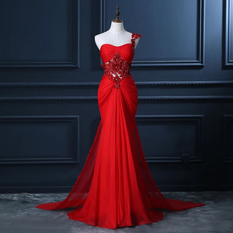 Длинные вечерние платья с красным разрезом, украшенные кристаллами, Vestidos De Festa, платья для выпускного вечера,, на заказ