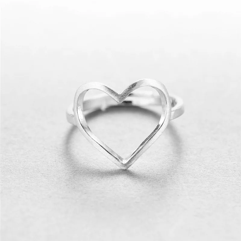 Женское регулируемое кольцо в форме сердца ювелирное изделие из 100%