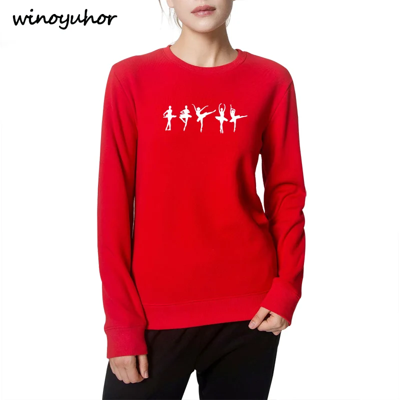 Fashion Winter Hoodies Women Ballerina Ballet Dancer Dancing With Art Sweatshirts Girl Casual Tops Camiseta Femenina | Женская одежда