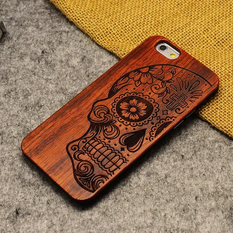 20pcs/lot Hot sale Bamboo Carving Wood Hard Back Wooden Case Cover phone for iphone 5 5S 6 free shipping |
