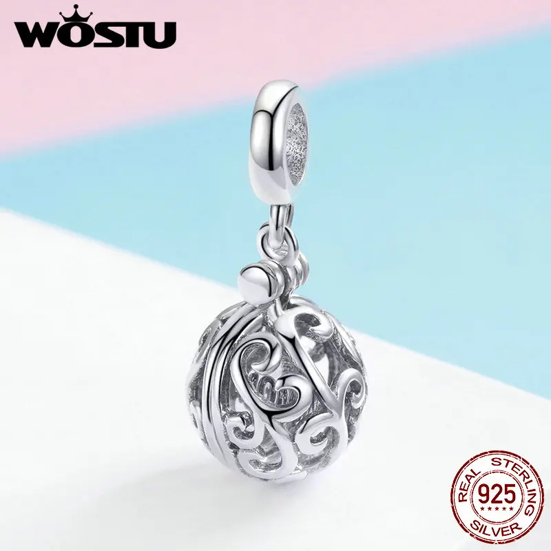 WOSTU, Настоящее серебро 925 пробы, благодарность для мамы, очаровательный браслет и ожерелье, подвеска, уникальный бренд, ювелирное изделие, подарок, FIC1008