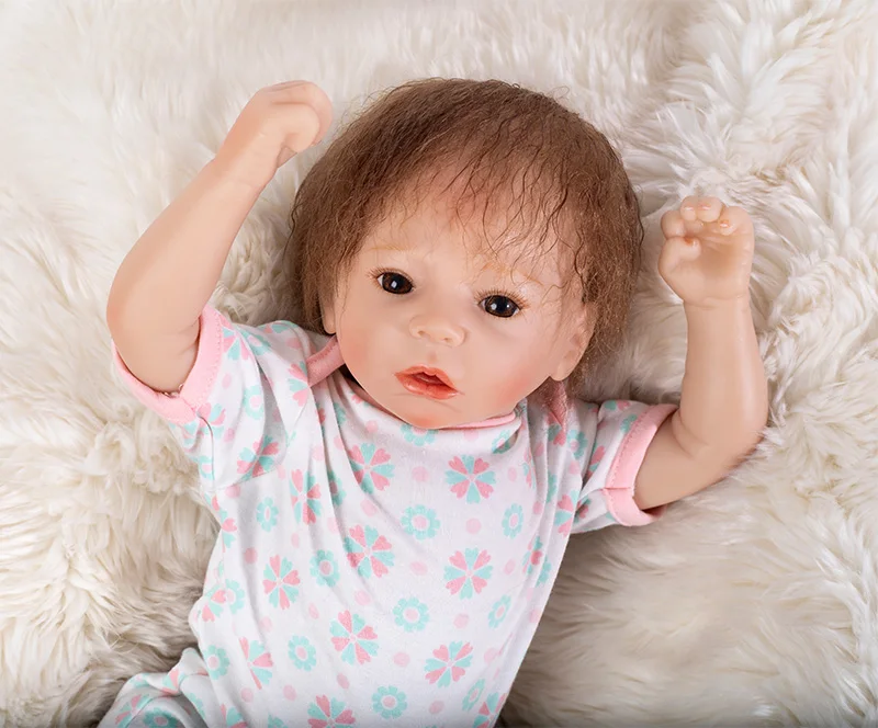48 см ручной работы 19 &quotBebe живой Reborn силиконовые детские куклы Моделирование