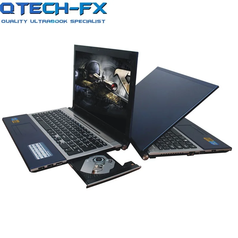 i7 Gaming Notebook 15.6&quot 8GB RAM SSD 256GB /64/128G + 1TB HDD DVD Fast CPU Metal Laptop Arabic AZERTY Spanish Russian Keyboard |