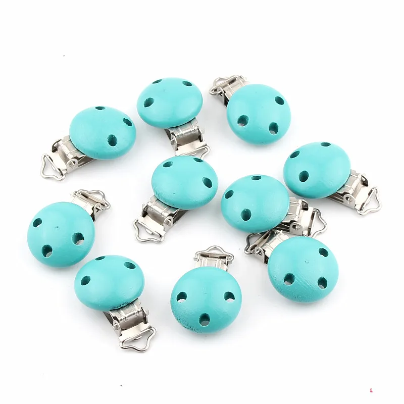 5 шт. бирюзовые деревянные аксессуары для детской соски цепочки браслеты