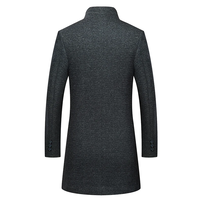YUNCLOS элегантное мужское шерстяное пальто Зимняя шерстяная длинная куртка