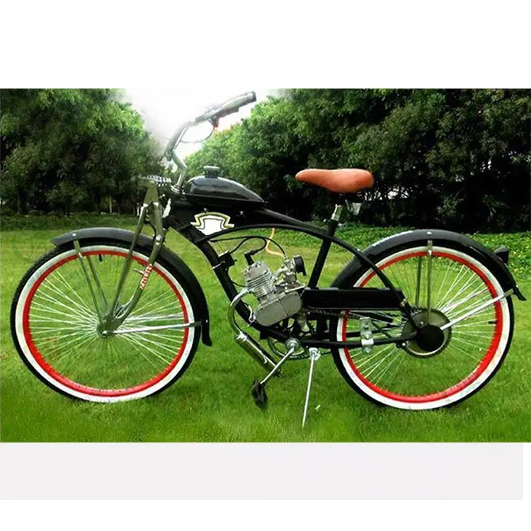 Новый двухтактный велосипедный моторизованный двигатель 80 куб. См Серебряный
