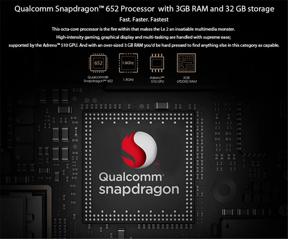 Глобальная версия Letv LeEco Le 2X526X520 4G LTE смартфон 5 &quotSnapdragon 652 Octa Core 3 Гб ram 32 ГБ/64 rom 3000