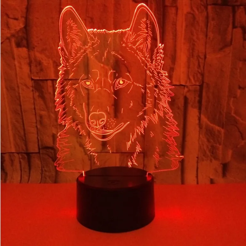 Цветная сенсорная 3d лампа иллюзия светодиодный ночник USB настольная для детей