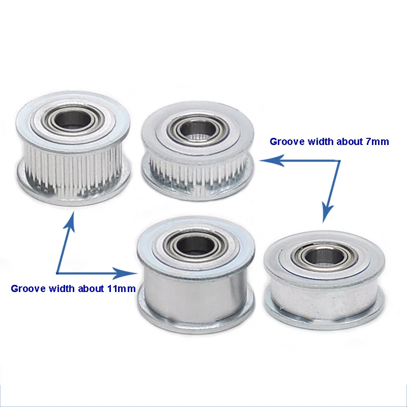 2GT 20 зубчатый шкив из алюминиевого сплава для синхронизации без зубьев ширина