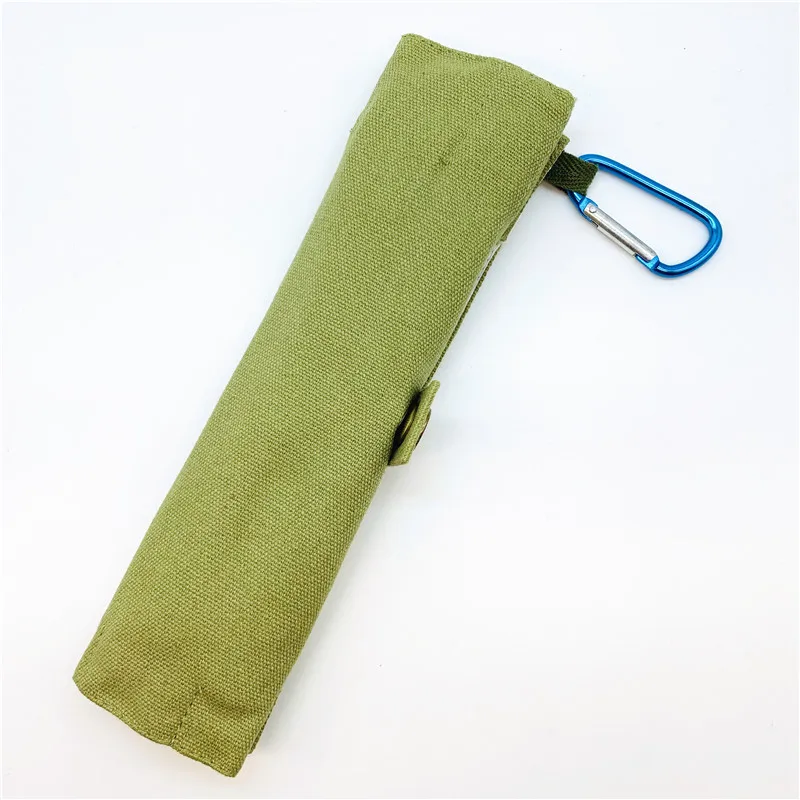 Vintage Green Портативный экологичный набор столовых приборов 7 шт. бамбуковый набор столовых приборов нож вилка ложка многоразовые трубочки палочки для еды бамбуковая посуда для путешествий - Цвет: Vintage Green