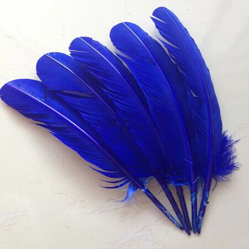 

Wholesale 50 beautiful sapphire Turkey feathers (28 to 30 cm / 11-12 inches) DIY wedding decoration