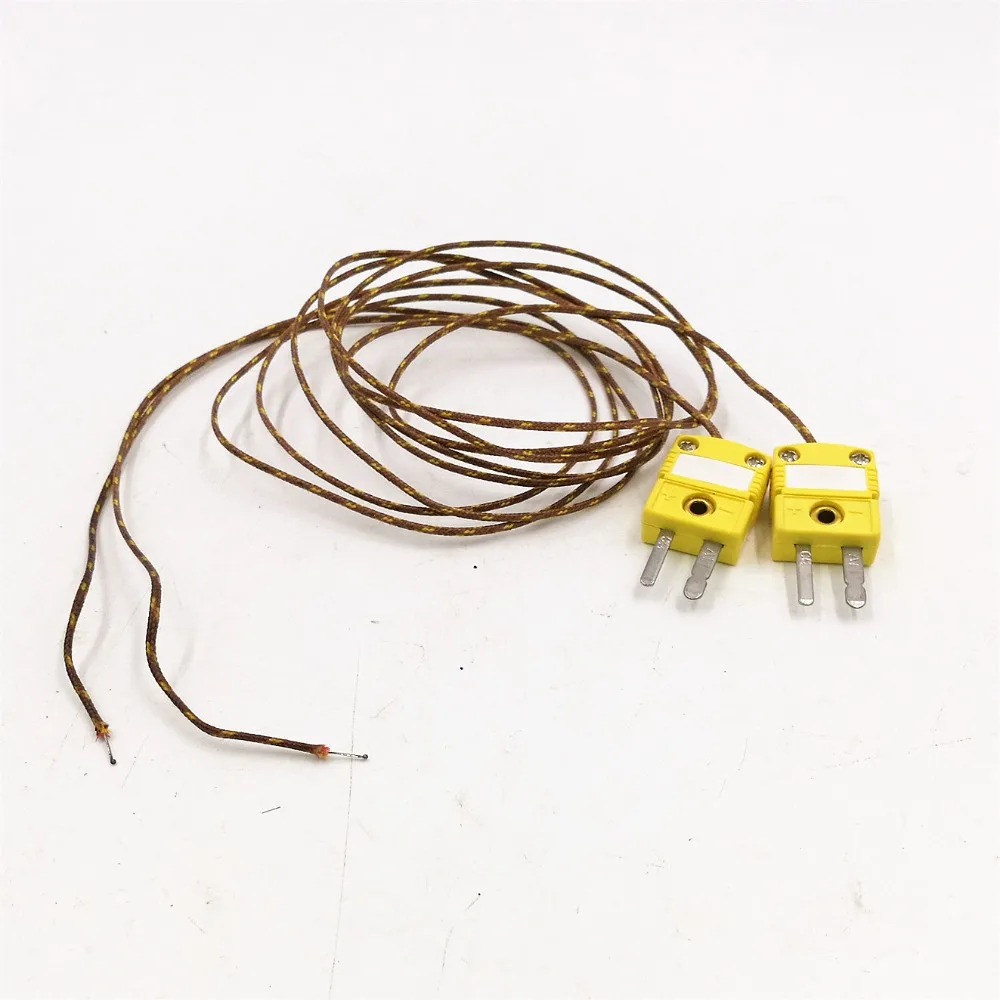 

MASTECH MS6514 Dual Channel Digital Thermometer with 2pcs K type thermocouple glass fiber temperature line 1 meter