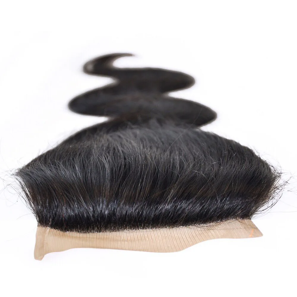 YONNA индийские Remy человеческие волосы 4*4 Кружева Закрытие тела волна средняя