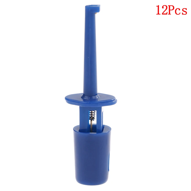 12pcs blue 10/12 шт мультиметр свинцовый провод комплект Тесты крюк клипса 5 видов цветов Each2 Тесты зонд SMT/SMD IC D20 сварочный кабель круговой Тесты зажим - Цвет: 12pcs blue