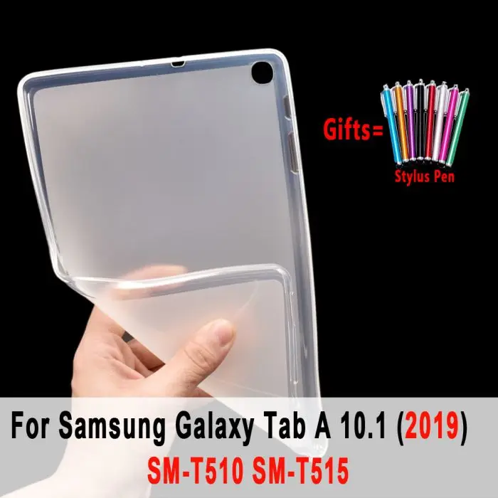 SM-T510 SM-T515 Case Ультра тонкий чехол для samsung Galaxy Tab A 10,1 SM-T515 SM-T510 T515 T510 SM-T580 SM-T585 T580 T585 крышки Чехлы из ТПУ Капа - Цвет: SM-T510 SM-T515 Case