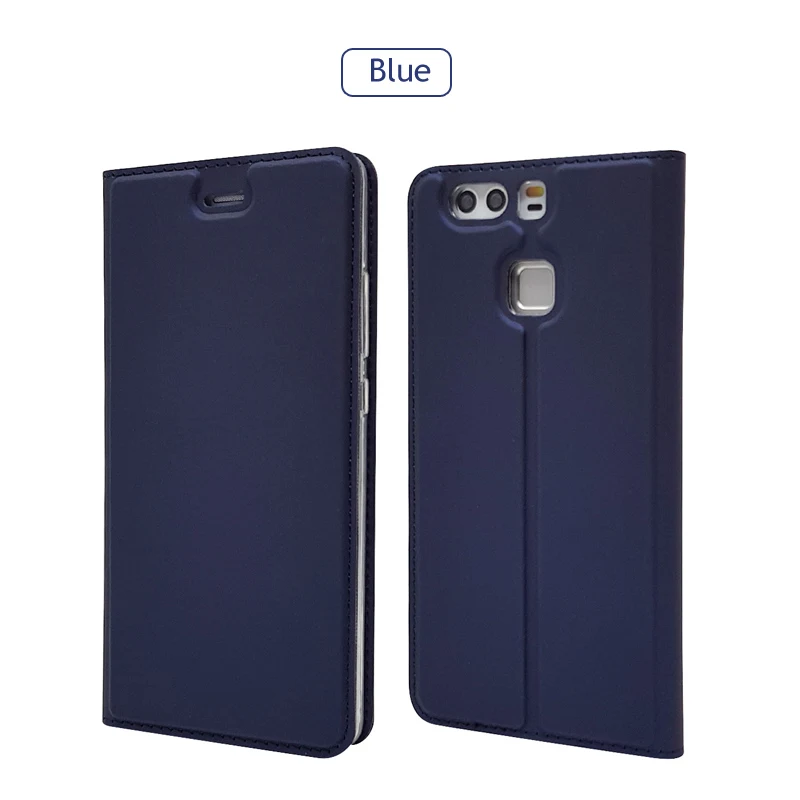 Blue Huawei P Smart чехол, флип-кошелек, кожаный чехол P smart Coque, Магнитный флип-чехол с подставкой для huawei Enjoy 7 s, чехол для телефона s - Цвет: Blue