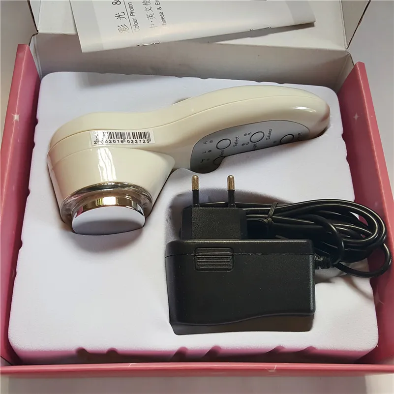 Новый цвет фотонный и ультразвуковой красивый портативный аппарат для ухода за