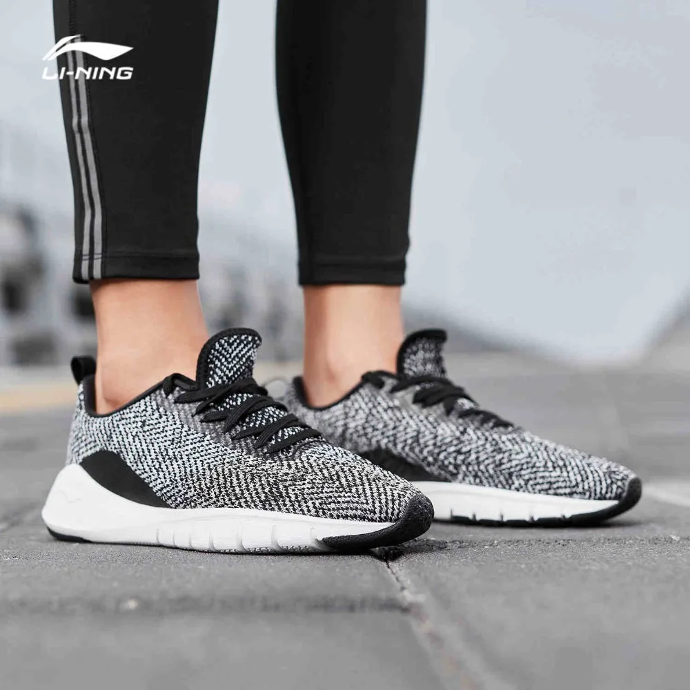 Li Ning Для женщин FLEX RUN Кроссовки из дышащего материала гибкий светильник Вес