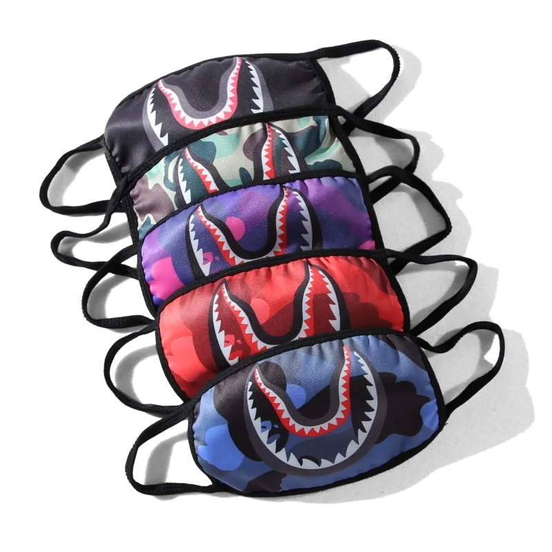 Новинка 2019 камуфляжные маски акулы черная крутая модная маска для толпы красивая