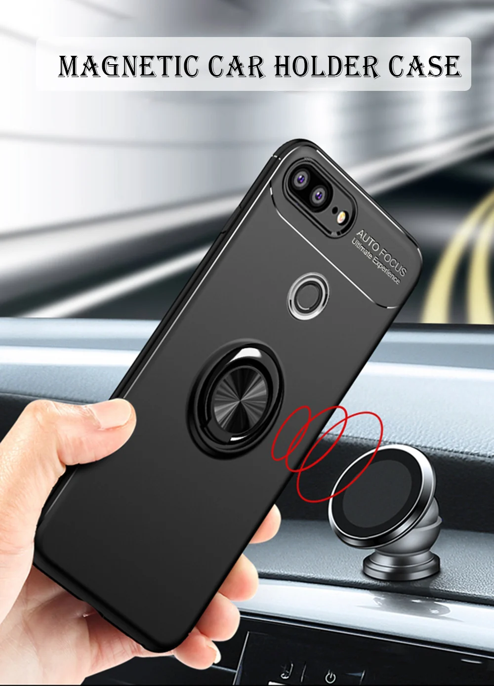 Противоударный чехол для huawei Honor 9 Lite, чехол с магнитным вращающимся кольцом на палец, пластиковый задний чехол, чехол для huawei Honor 20 pro, чехол