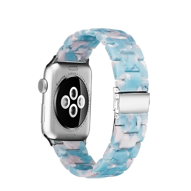 Полимерный браслет для наручных часов Apple watch, версии 44 мм/42 мм/40 мм/38 мм Для женщин& Для мужчин Нержавеющая сталь ремешок для наручных часов, с пряжкой для наручных часов iwatch серии 5 4 3 2 1