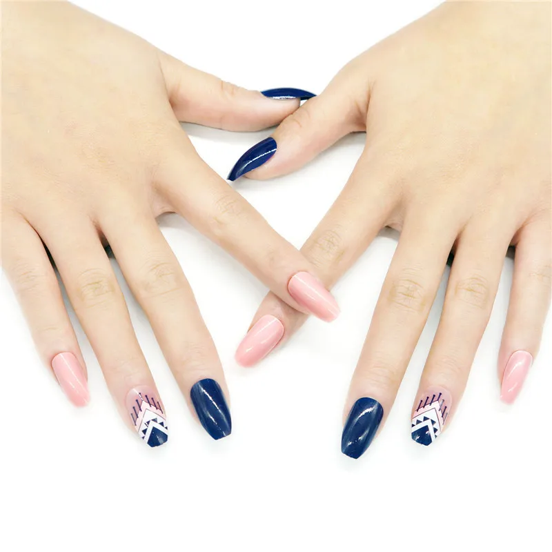 24 шт. глянцевые акриловые накладные ногти для балерин|press on nails|press onfake tips |