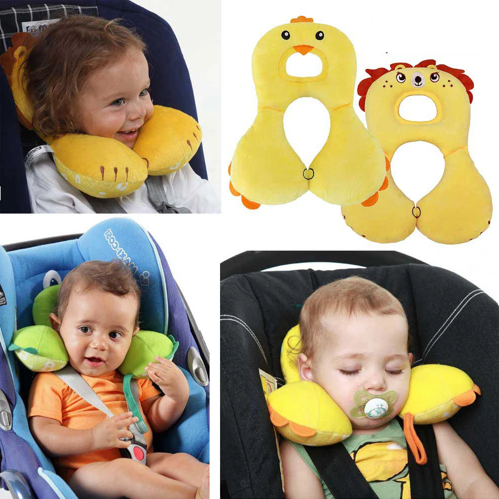 

Cartoon Animal Baby Shaping Pillow Infant Car Sleeping Headrest Neck Protection U-shaped Pillows Stroller Accessories for 1-4Y
