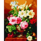 Картина сделай сам для рисования по номерам, настенная Акриловая картина сделай сам розового цвета, уникальный подарок для домашнего декора стен