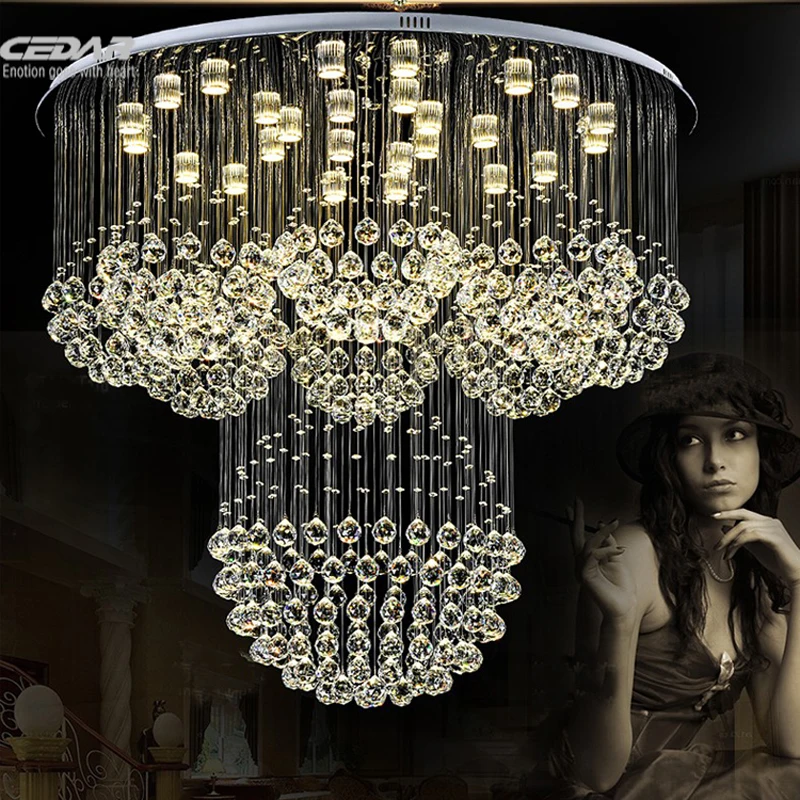 2016 современные лампы для гостиной Светодиодная лампа хрустальная люстра