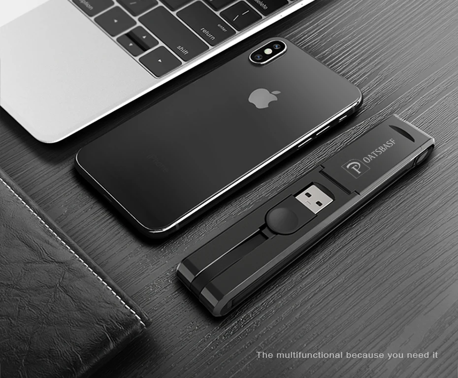 Oatsbasf 3 в 1 mi cro USB кабель type C кабель 8 Pin для iPhone X 8 7 6 Скрытая USB линия передачи данных для Xiaomi mi A1 6 8 huawei