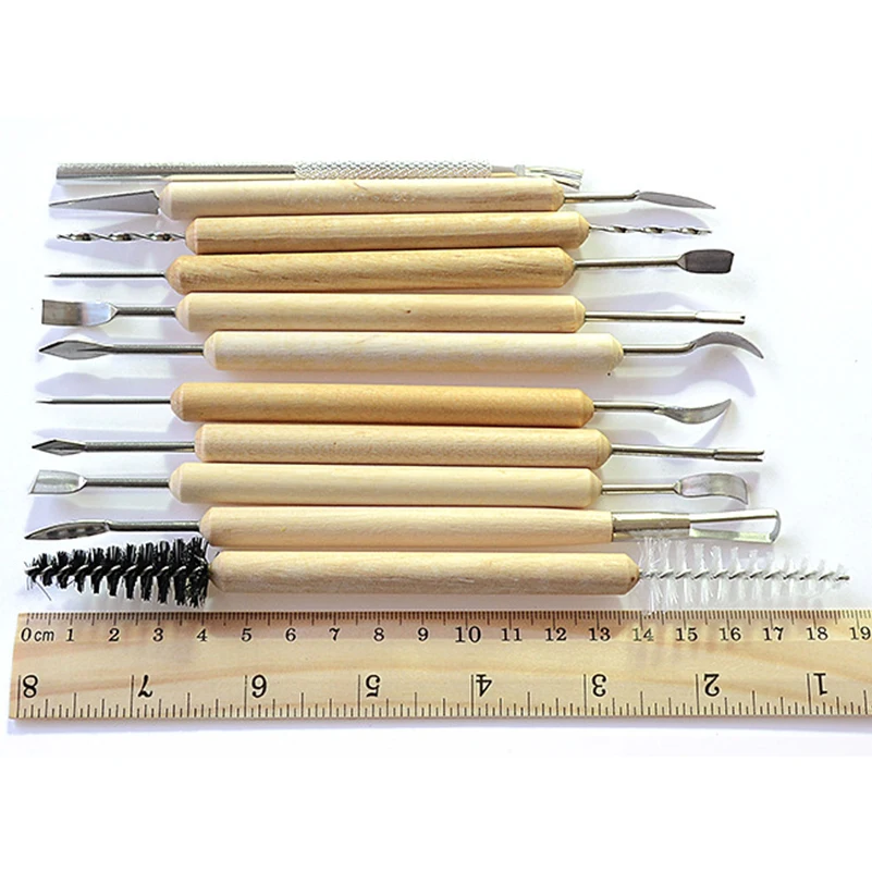 11 шт./компл. Профессиональные нержавеющей деревянный Fimo Полимерная глина